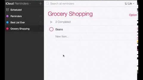 iCloud Reminders