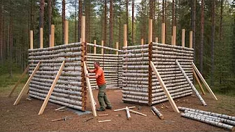 He Built a Cabin From Rotten Birch Wood – Here’s What Happened @DimaCamp