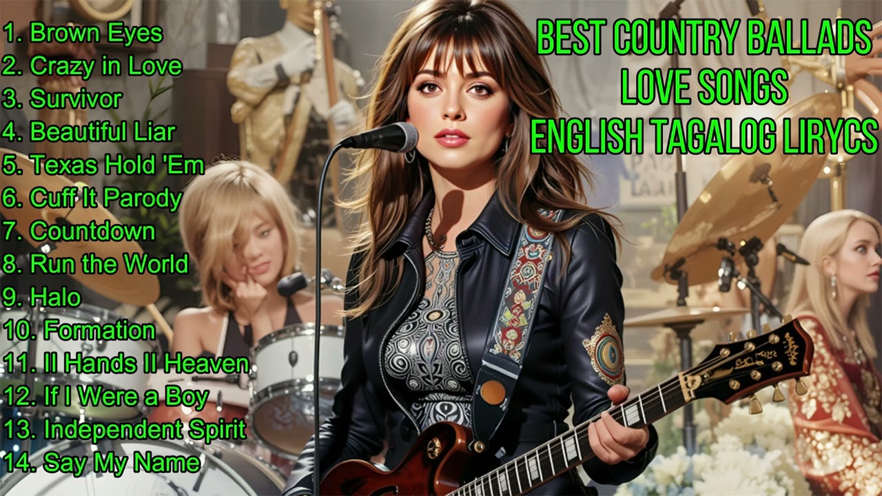 Brown Eyes - Best Slow Rock, Country Ballads Love Song, English Tagalog Lyrics