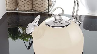 Chantal Enamel-On-Steel Classic Teakettle, 1.8-Quart, Cream-Review  #shorts