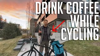 The best way to carry a coffee on your bike commute. I tried 12 different methods. screenshot 2