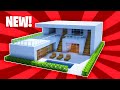 Minecraft  how to build a small modern house tutorial 26