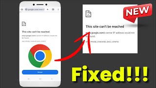 Google Chrome  The Site Cant Be Reached  Fix  Android  2026