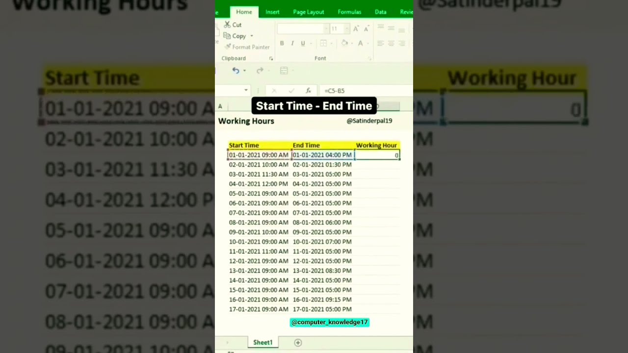 How To Calculate Working Time In Excel YouTube How To Calculate Working Time In Excel YouTube