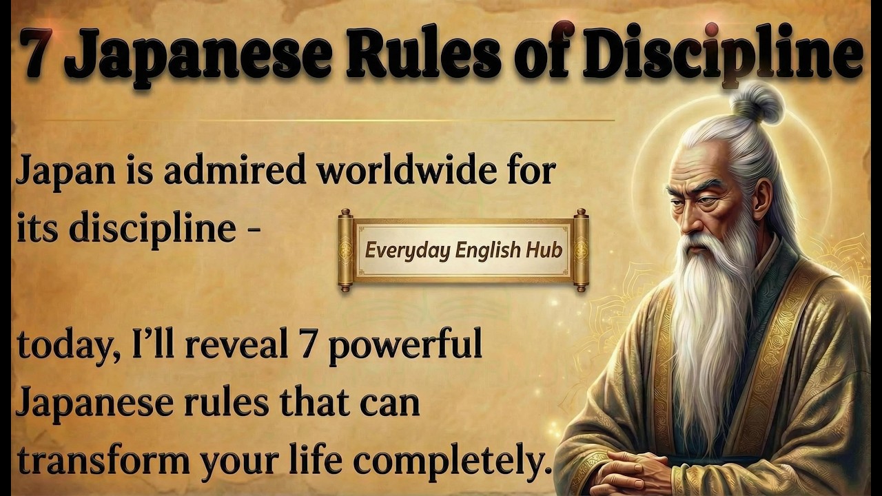 7 Japanese Rules of Discipline || Learn English Through Motivational Lesson 🔥|| Improve Your English