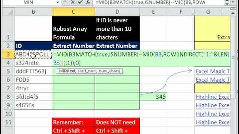 Excel Magic Trick 531: Extract Numbers from Middle of Text String BB34G to 34 (2 methods)