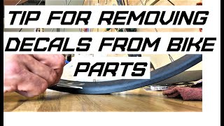 Bicycle decal removal tips