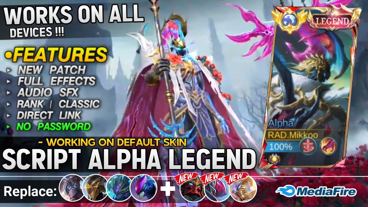 Script Skin Alpha Legend Revenant Of Roses No Password - Full Effects Works on Default Skin
