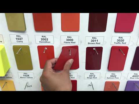 RAL Powder Coated Color Chip Plate Samples | Crosslink Paints