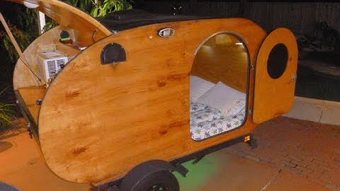 Teardrop camper build a 5x8 1st video of the Woody built on a dolly so easy to move about