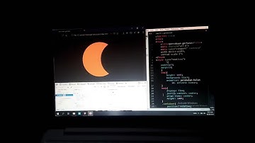 Animasi gerhana matahari dan bulan dengan css