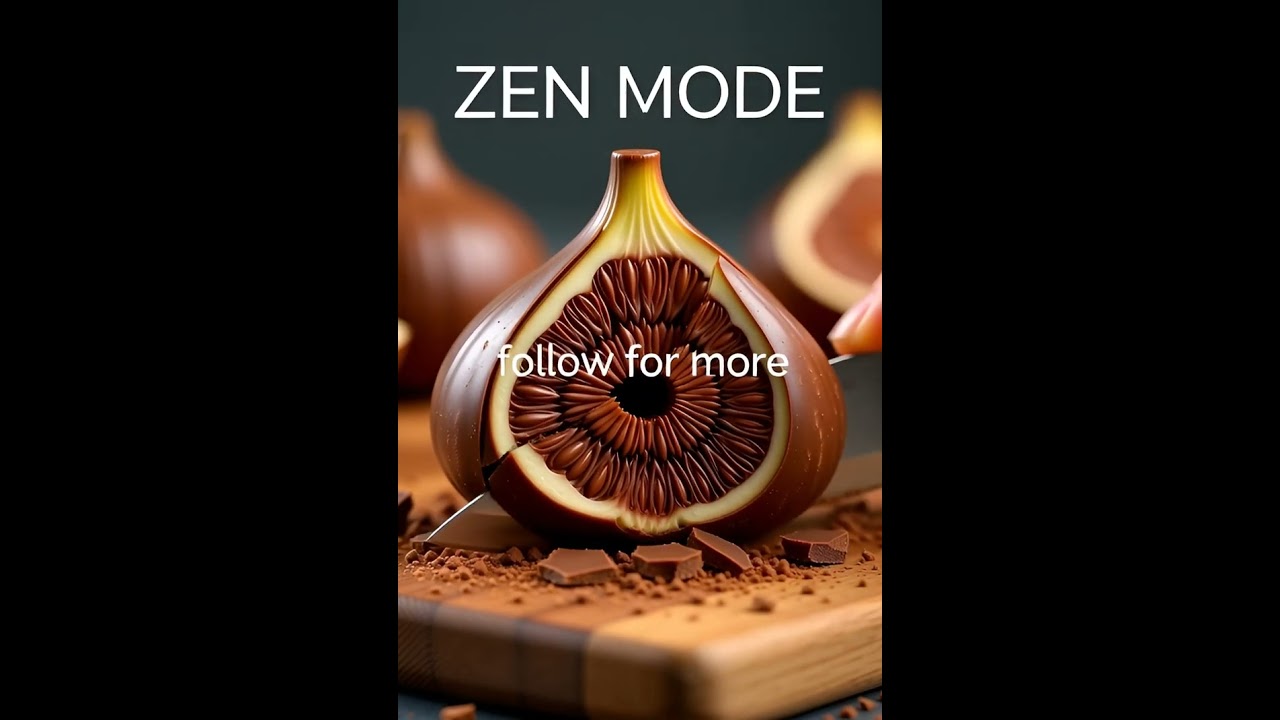 Perfect Chocolate Fig Cuts ASMR 🍫🍇🔪 | Crisp Knife Sounds