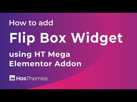 How to add Flip Box Widget using HT Mega Elementor Addon | Part 24