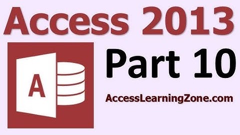 Microsoft Access 2013 Tutorial Level 1 Part 10 of 12 - Customer Form