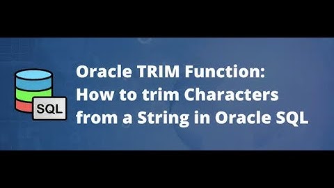 SQL TRIM function