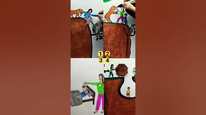 4in 1 Mothers who love their children #shorts #youtubeshorts#art