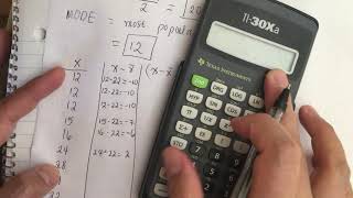 How to find the mean, median, mode, standard deviation and variance.