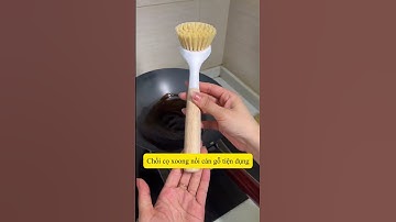 Chổi Cọ Xoong Nồi Cán Gỗ