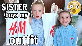 SISTER BUYS MY H&M OUTFIT CHALLENGE! 😱👗 *try on*