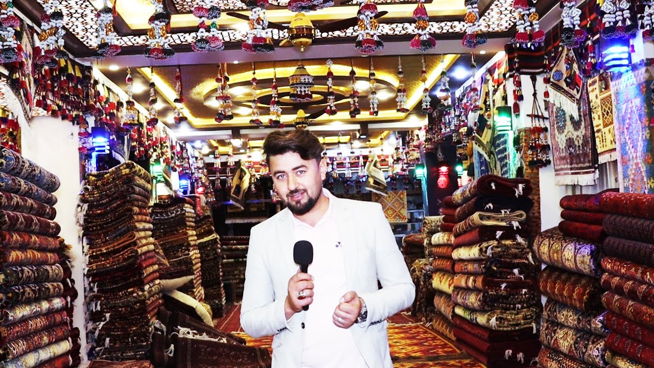 Afghan Carpet Market in Afghanistan - بازار قالین وطنی در افغانستان، قالین افغانی