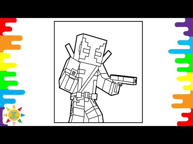 minecraft herobrine coloring pages