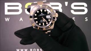 Used Rolex Submariner 116613 Two-Tone Black Dial For Sale