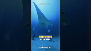 This animal is huge! differences between manta ray and stingray #wildshort #animal #viralwildlife