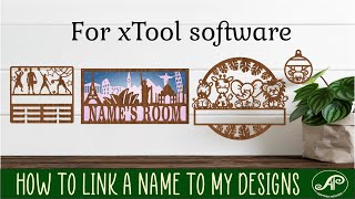 Updated Xtool guide to link a name  to a box inside design