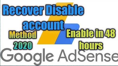 Re enable disable adsense account New Method 2020