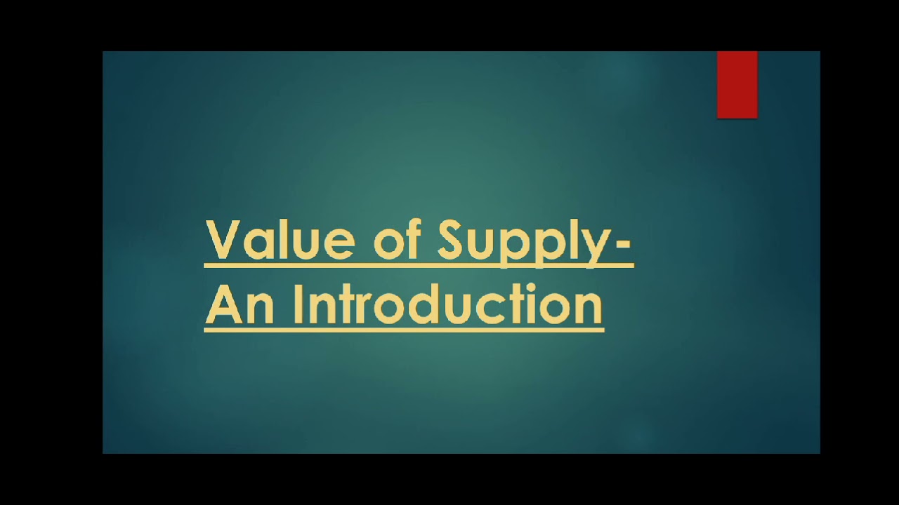 Value of Supply Under GSTAn Introduction YouTube