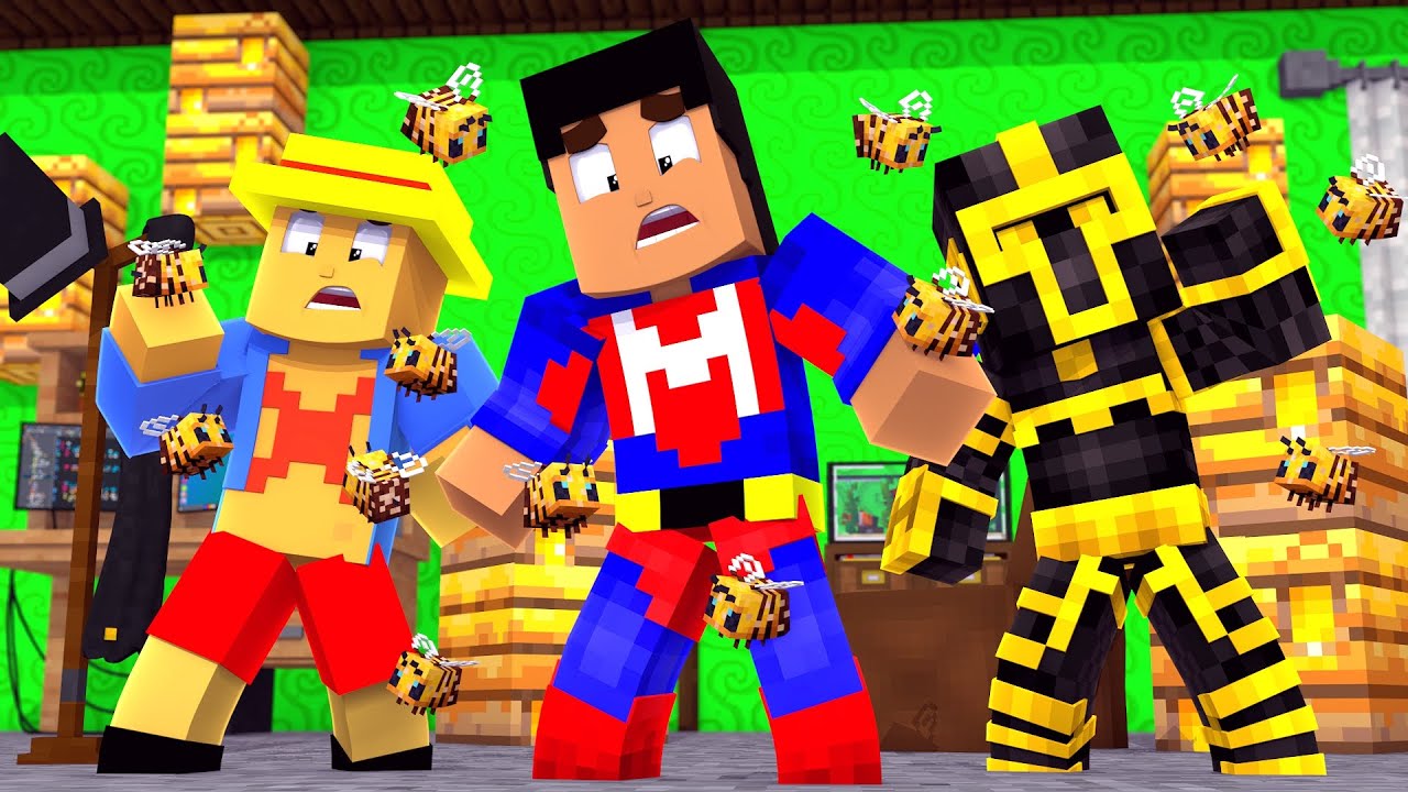 UNA PLAGA DE ABEJAS EN MI MANSIÓN EN MINECRAFT TROLL 🐝