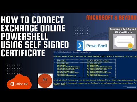 How to connect Office 365 Exchange online powershell using self signed cerificate step by step