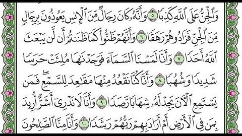 تكرار سورة الجن من الآية 6 إلى 10