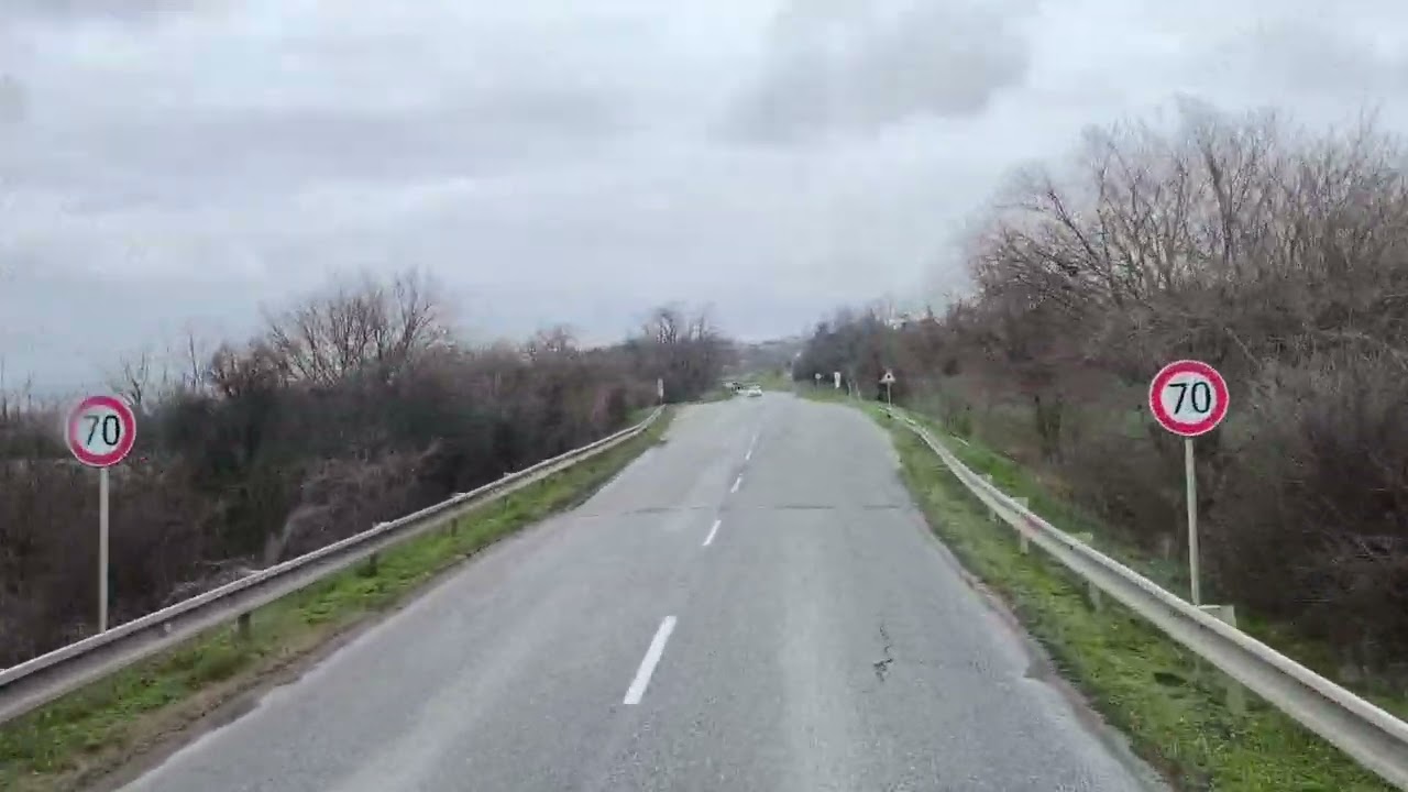 Driving in Slovakia, route 1514, Hontianske Vrbica - Mytne Ludany - Levice