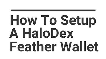 How To Create A ETH Deposit Wallet On HaloDex