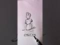 How to draw a Kawaii girl from behind (easy) #foryou #drawing #art #shorts #howtodraw #easydrawing