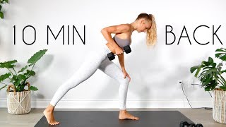 10 min Intense BACK WORKOUT (At Home & Apartment Friendly)