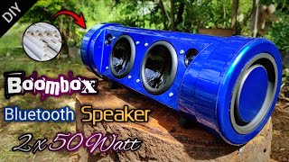 DIY BOOMBOX bluetooth speaker with PVC pipe || TPA3116D2 mini x speaker polytron 3inch ||