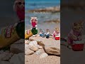 🐱 Tiny Cat Beach Vacation 🌊☀️ Cute Miniature Travel Animation #shortsfeed