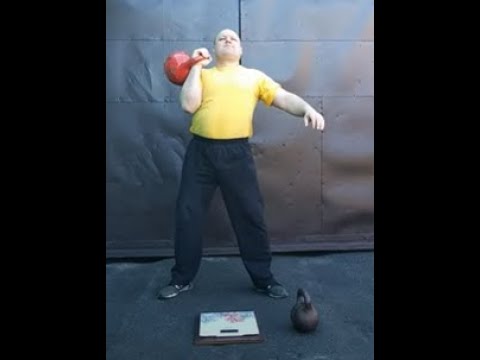 Подъем гири на попа