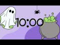 Halloween Classroom Timer – 10 Minute Cute Ghost and Cauldron Countdown