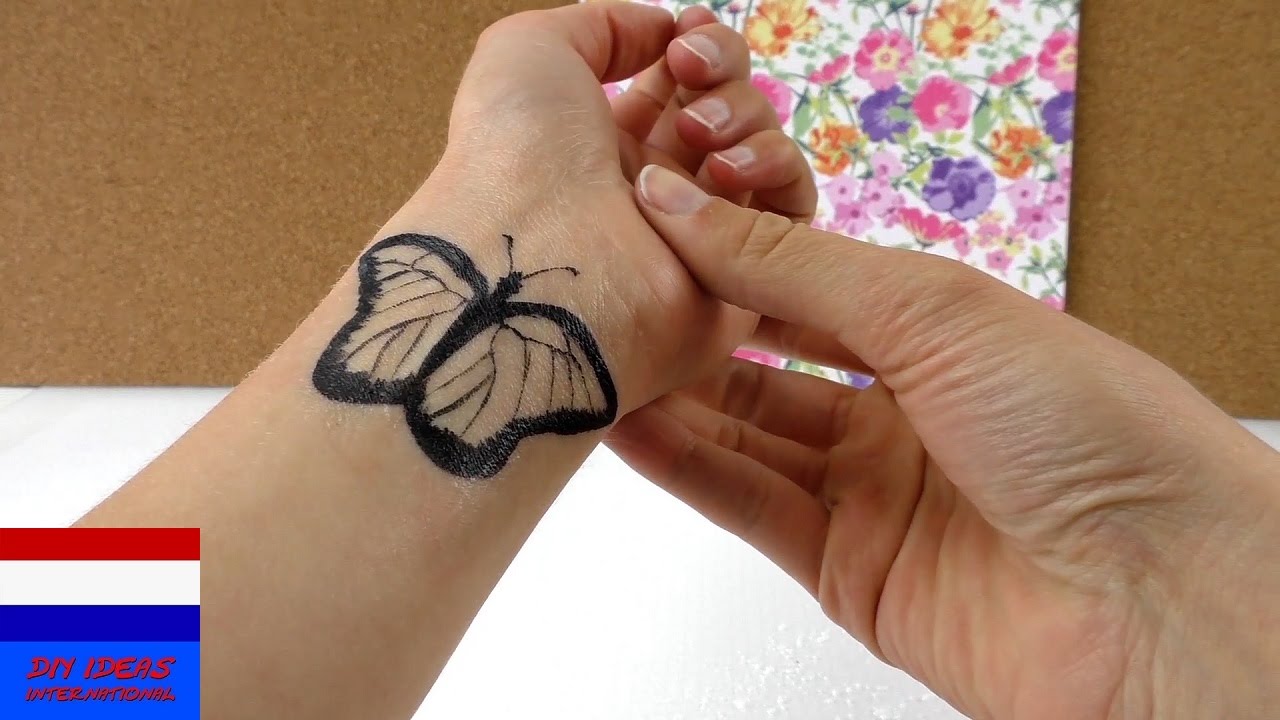 kanker nakomelingen Marine zelf tattoo maken Nederlands - DIY TATTOO tijdelijk tutorial - DIY ideeën -  YouTube