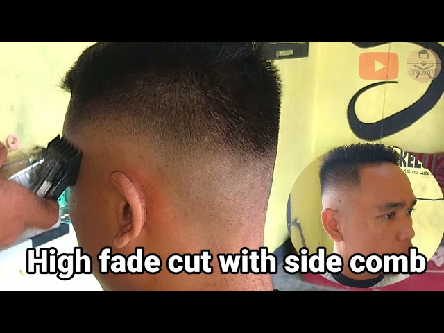 How to do High fade cut with side comb 🔥