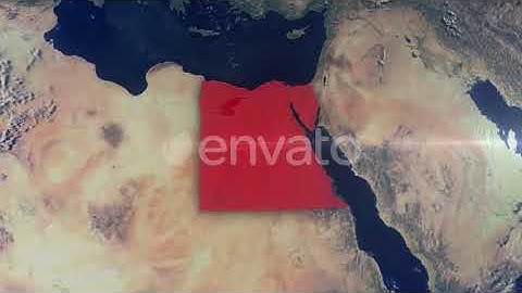 Realistic Earth Zoom Red Alert Highlight Country Egypt | Motion Graphics - Envato elements