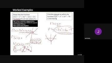 12GH - Increasing/Decreasing Functions and Stationary Points