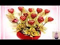 इस वेलेंटाइन घर में बनाये चॉकलेट गुलदस्ता-Homemade Chocolate Bouquet-Valentine's Day Gift Idea