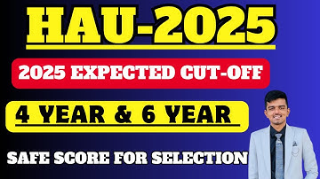 HAU Bsc Agriculture 4 Year Expected Cutoff 2025. CCSHAU Bsc Agriculture 6 year cutoff 2025 #ccshau