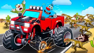 Roblox Oggy Playing Dusty Trip In Jurassic World With Jack screenshot 3