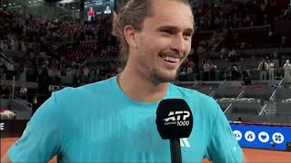 Alexander Zverev Post Match Interview vs Alexander Blockx | Madrid 2026 Semi-Final