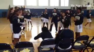 Euclid pre-game introductions at DI sectional semifinal opener against Shaker Heights.